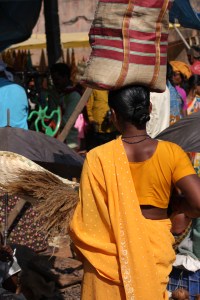 Woman shopping in Sanjay market, Jagdalpur