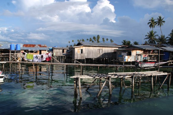 Stilt houses on Mabul island